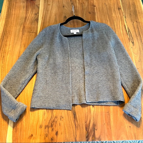 3/$20 🎉 ELLE ribbed cardigan, gray, XS - Picture 1 of 6